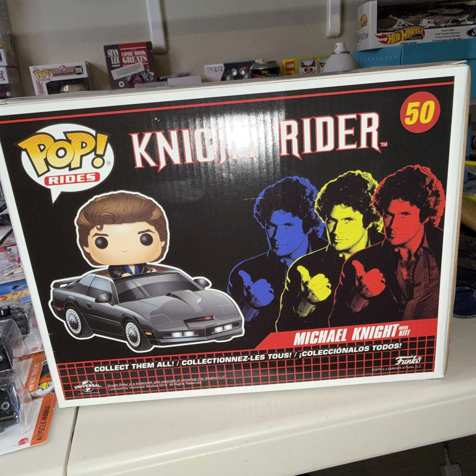 William Daniels SIGNED KITT Knight Rider Funko Pop #50 Vinyl Figure COA Cert, image 4