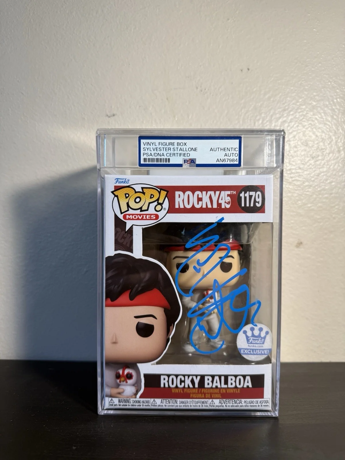 Sylvester Stallone — Funko Pop! Rocky Balboa #1179 FunkoShop Autographed by Sylvester Stallone