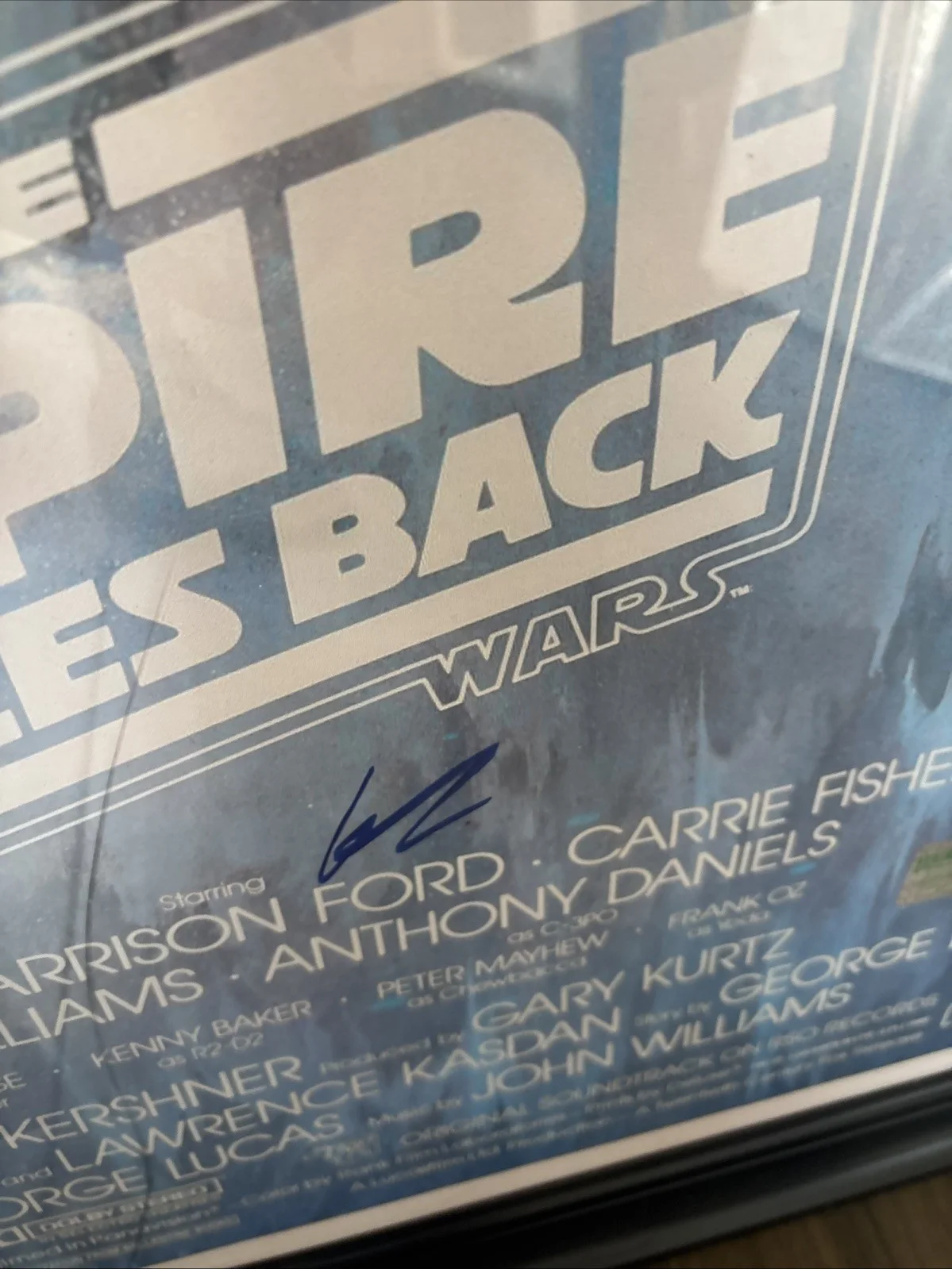 Empire Strikes Back Star Wars Cast Signed Poster By 11 Ford,Fisher,Hamill,jones, изображение 5