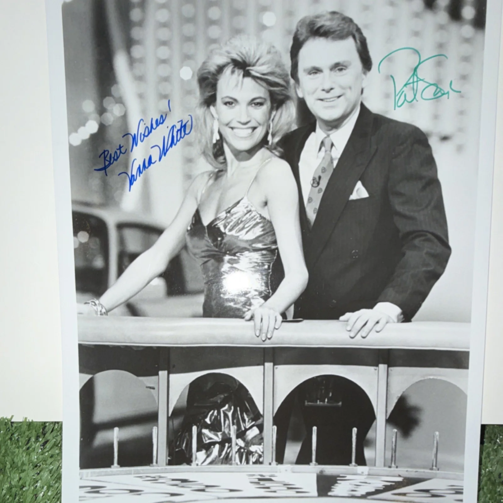 Vanna White, Pat Sajak — Wheel of Fortune Photo Signed by Vanna White & Pat Sajak K.S. Kallin COA
