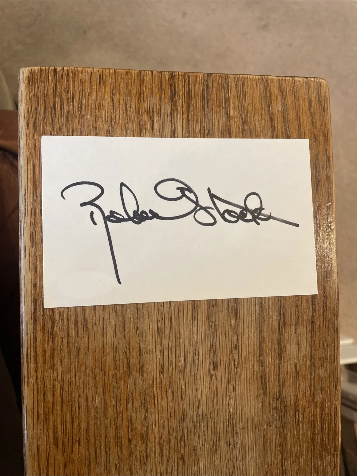 Robert Stack, SIGNED 3x5 Index Card - Actor (Died 2003) JSA SOA, изображение 2
