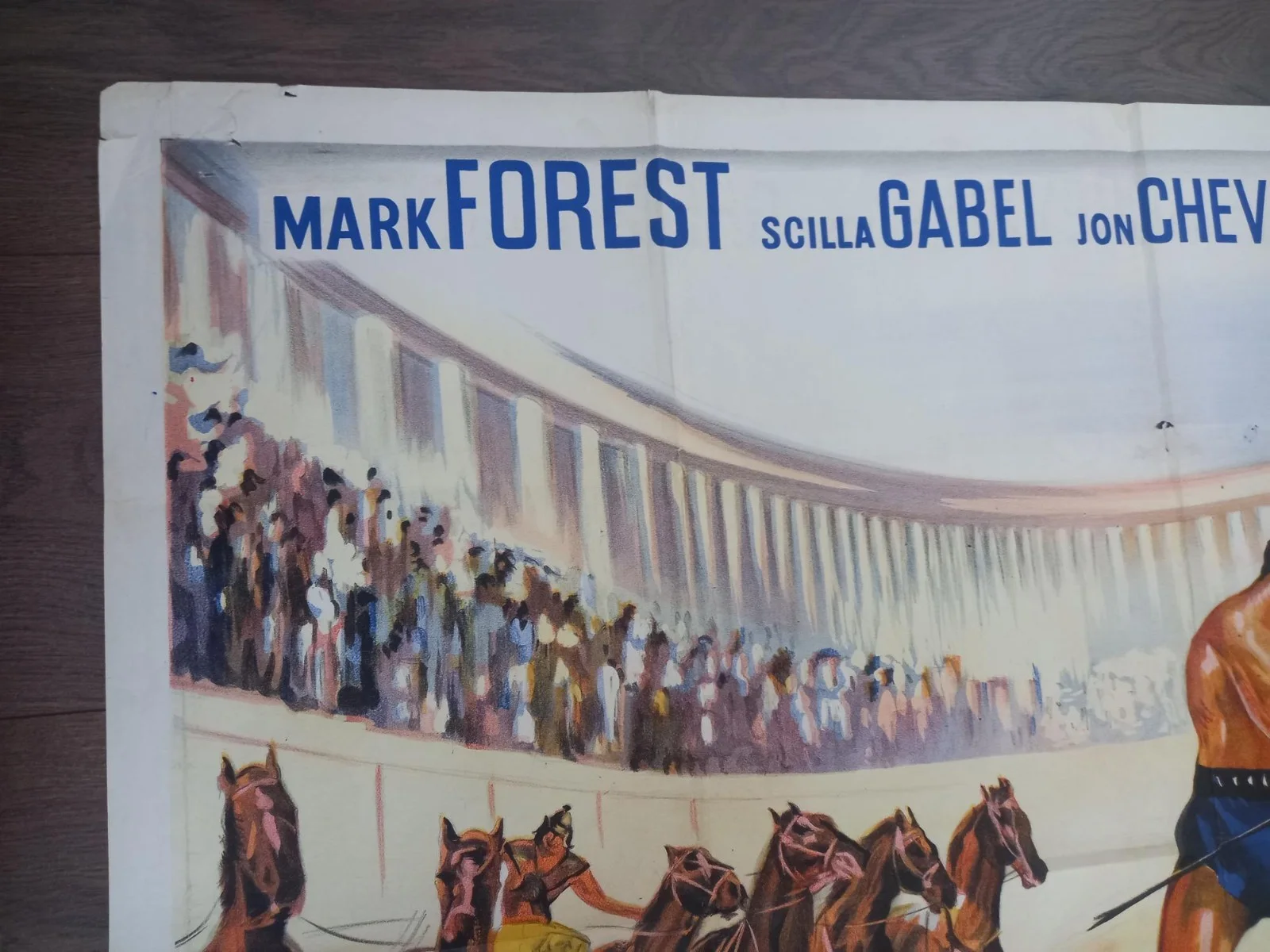 DEATH ON THE ARENA 1962 BRITISH QUAD POSTER MARK FOREST SCILLA GABEL JOSE GRECI, image 3