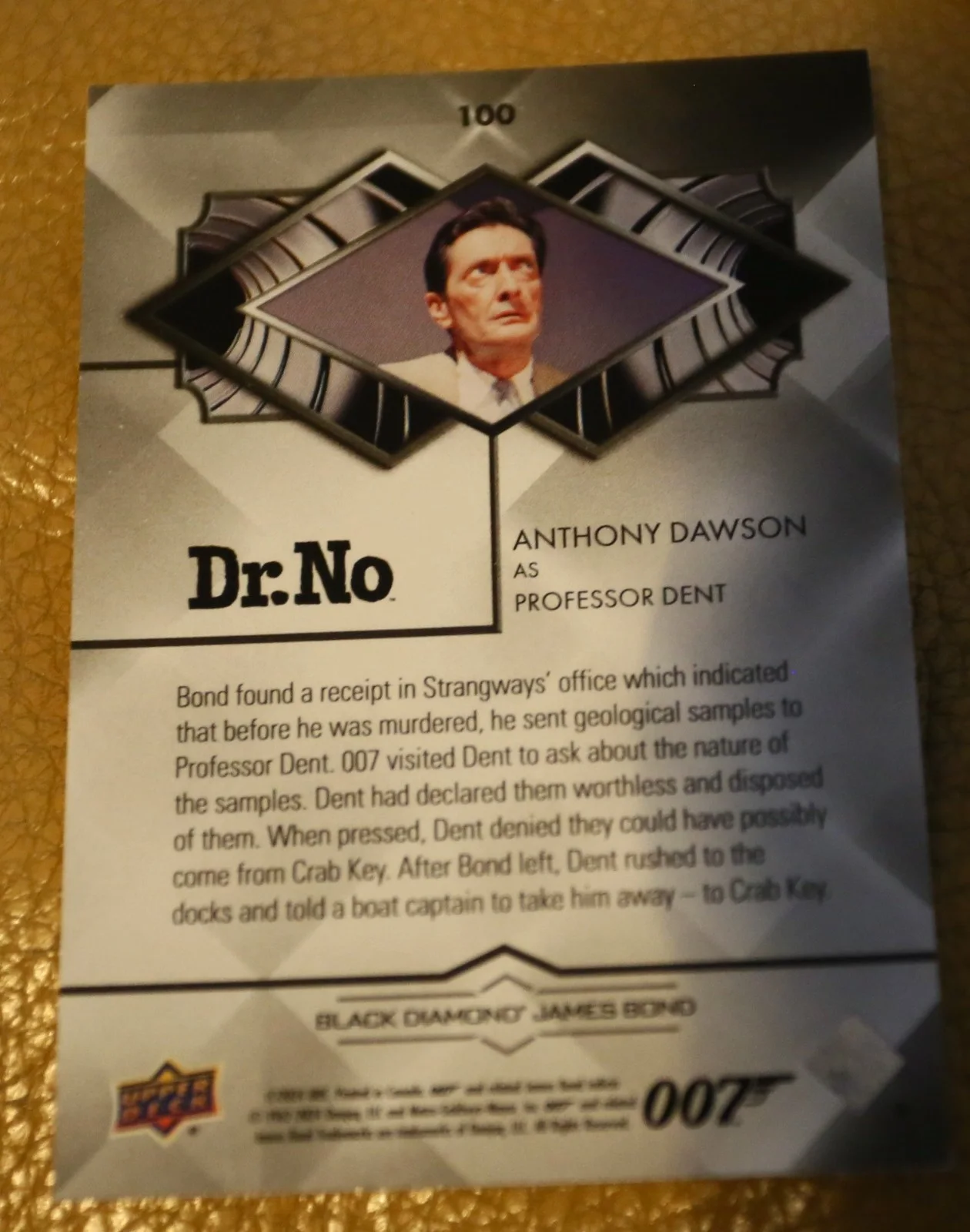 JAMES BOND NUMBER 161 of 199 ANTHONY DAWSON DENT BLACK DIAMOND TRADING CARD, изображение 2