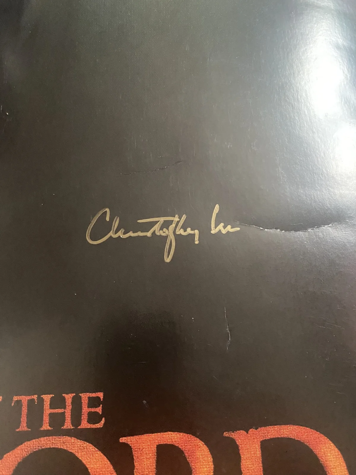 Christopher Lee Signed Lord Of The Rings Poster, image 2