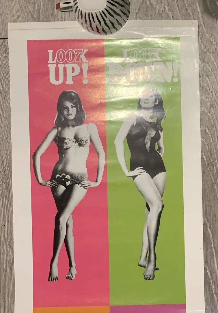THUNDERBALL JAMES BOND 007 SEAN CONNERY 1970s ORIGINAL DAYBILL POSTER, image 3