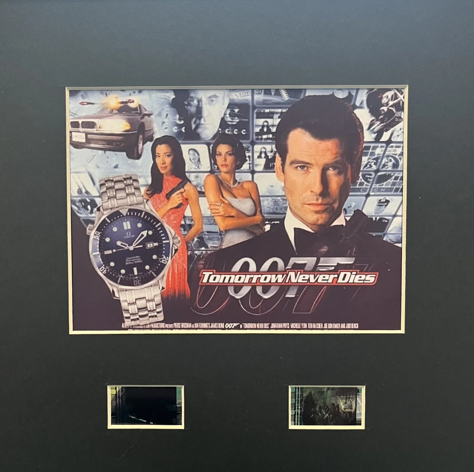 OMEGA SEAMASTER WATCH. TOMORROW NEVER DIES . 35mm Film Cell Mounted Display, изображение 3