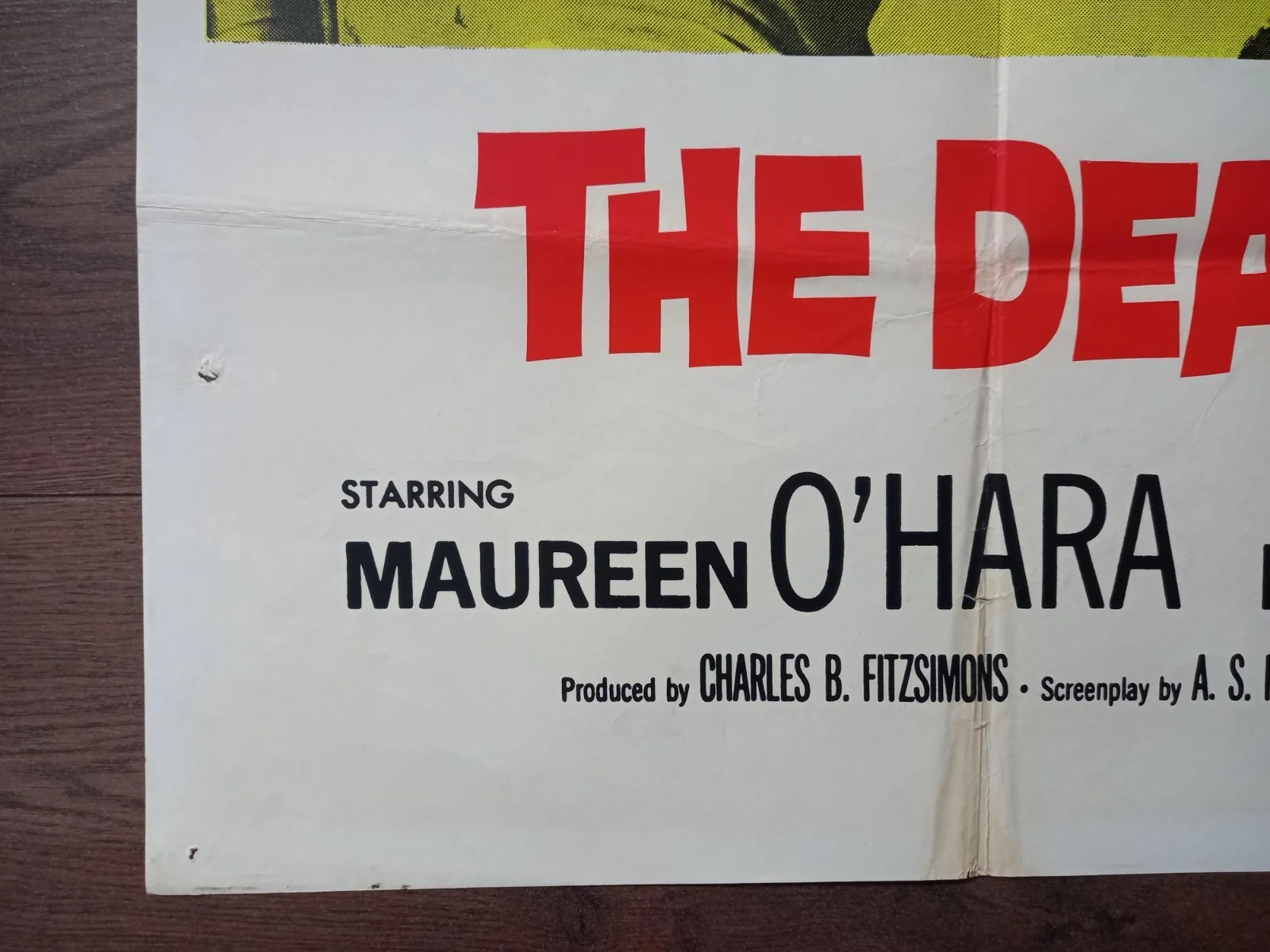 THE DEADLY COMPANIONS 1961 BRITISH QUAD POSTER MAUREEN O'HARA BRIAN KEITH, image 2