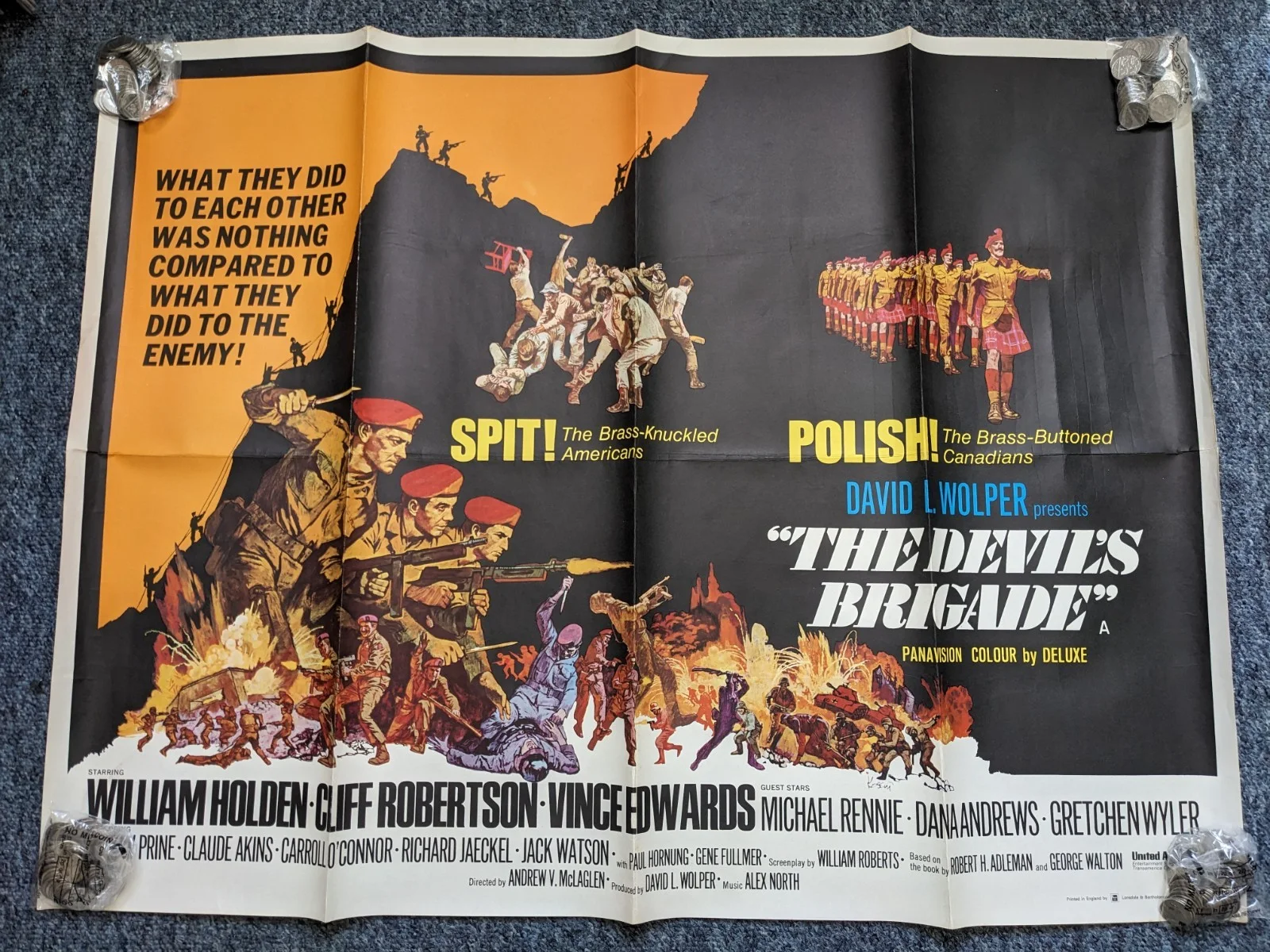 WILLIAM HOLDEN THE DEVILS BRIGADE Original Film Memorabilia., image 2