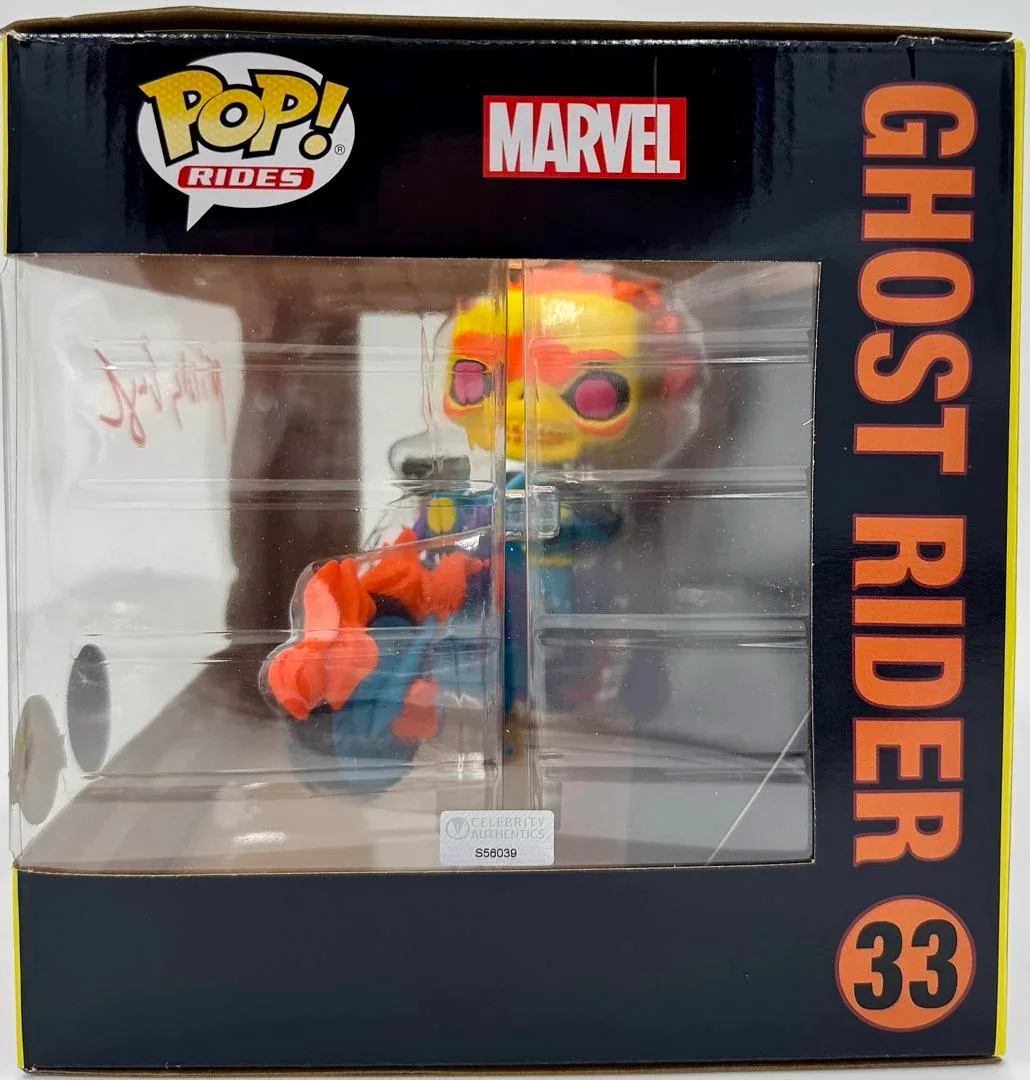 Nicholas Cage — Nicholas Cage Signed Funko Pop #33 (Deluxe Ghost Rider) - Celebrity Authentics, image 3