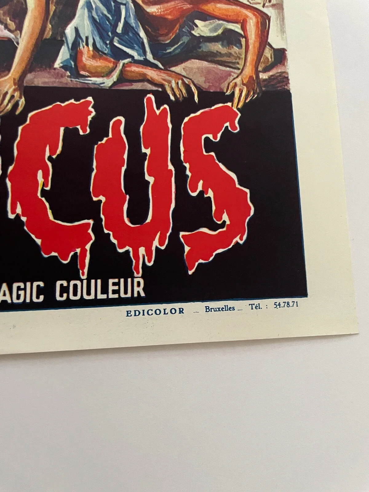 Horror B Movie Creature Feature ORIGINAL POSTER REPTILICUS 1961 BELGIAN UNFOLDED, изображение 3