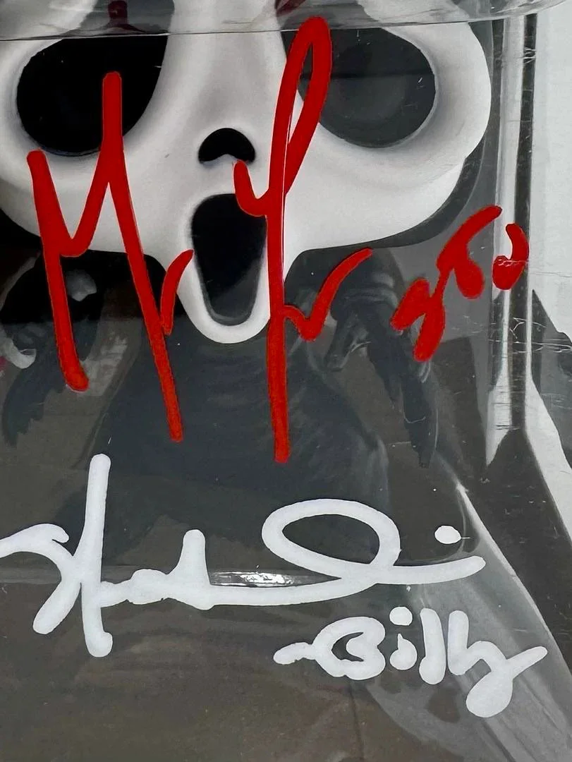 Matthew Lillard Skeet Ulrich — Matthew Lillard & Skeet Ulrich Signed Funko #1607 "Ghost Face" (Scream)-Beckett, image 2
