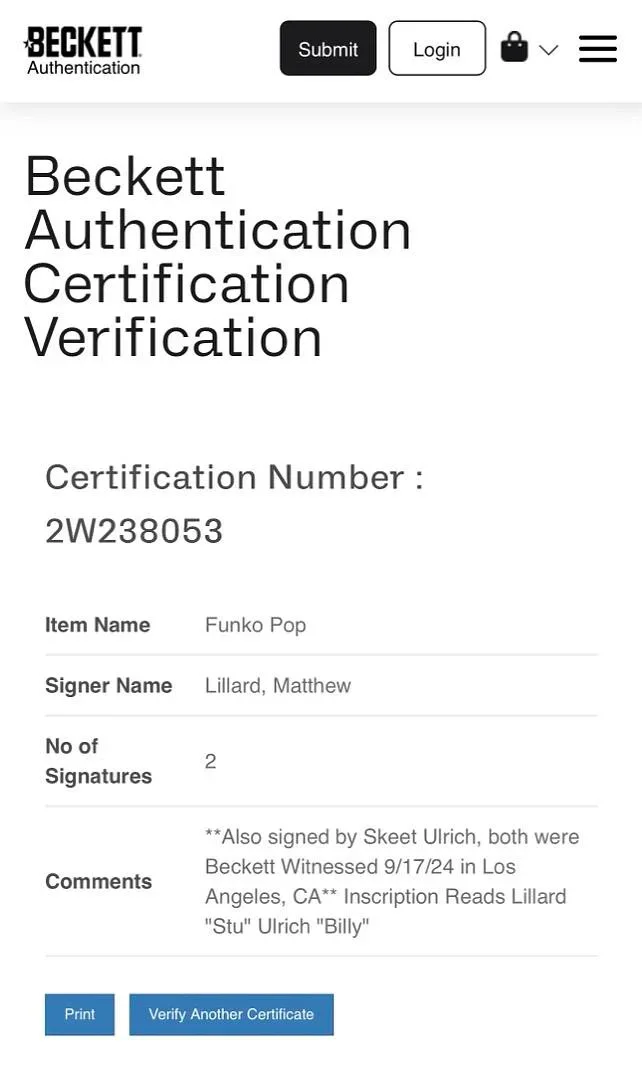 Matthew Lillard Skeet Ulrich — Matthew Lillard & Skeet Ulrich Signed Funko #1607 "Ghost Face" (Scream)-Beckett, image 5