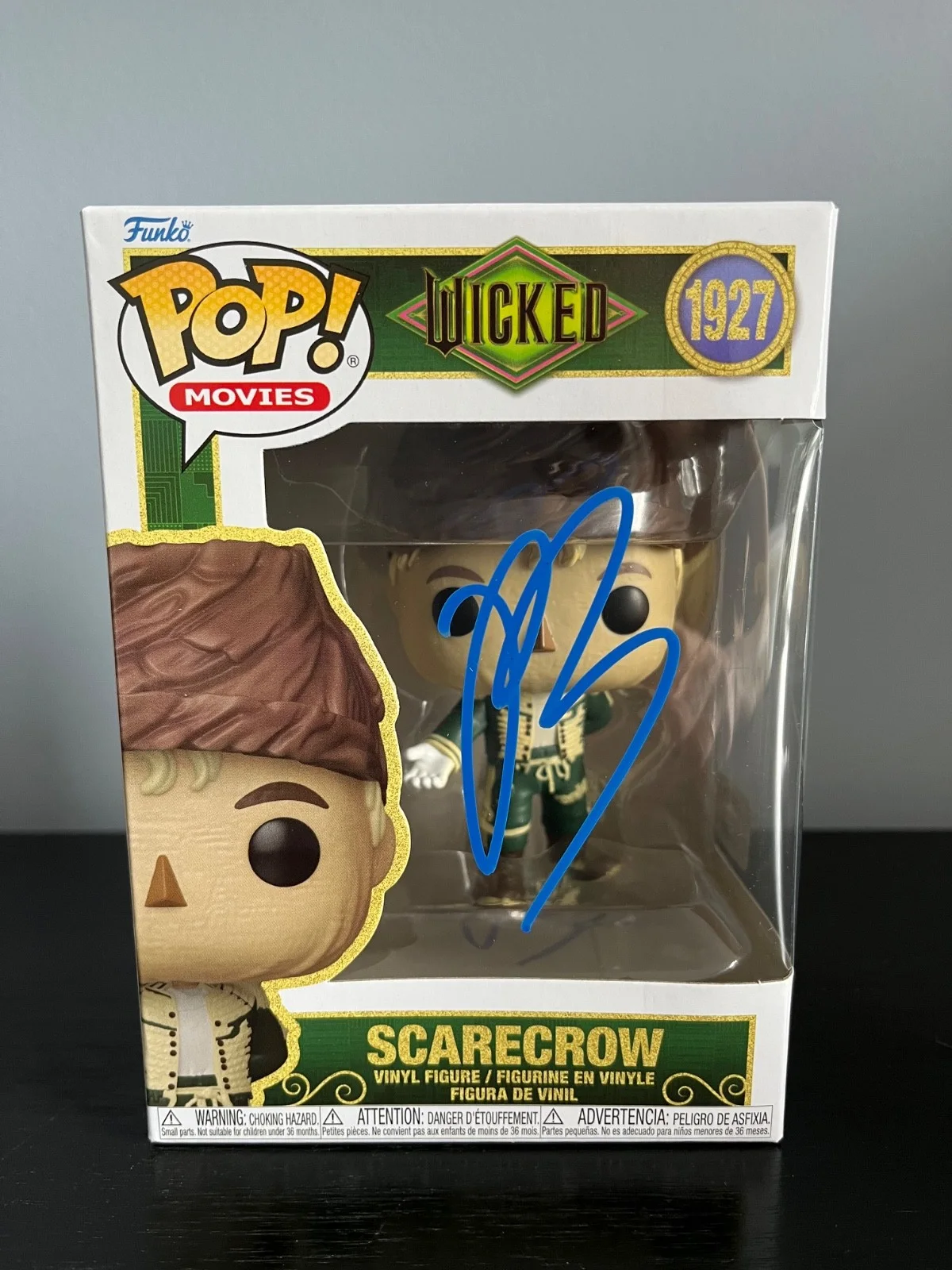 Jonathan Bailey — Jonathan Bailey Hand Signed SCARECROW Funko Pop #1927 WICKED FOR GOOD COA