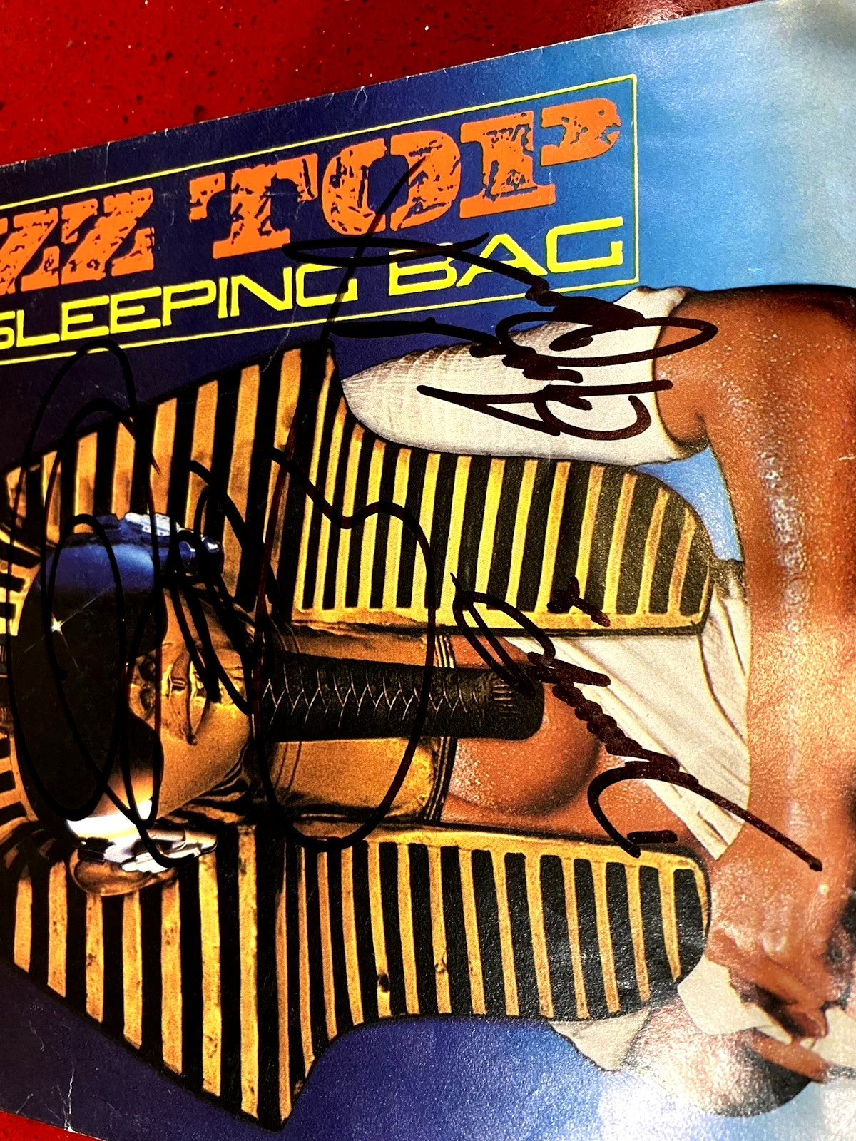 ZZ Top Billy Gibbons, Dusty Hill, & Frank Beard Signed ZZ Top 45 Album Sleeve, изображение 2