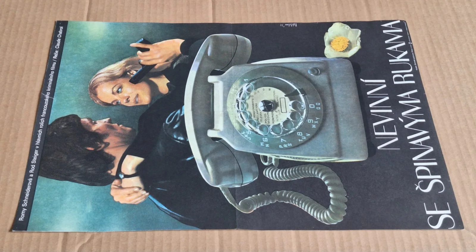 DIRTY HANDS, ROMY SCHNEIDER, ORIGINAL A3 CZECH MOVIE POSTER POLACKOVA VYLETALOVA, изображение 2