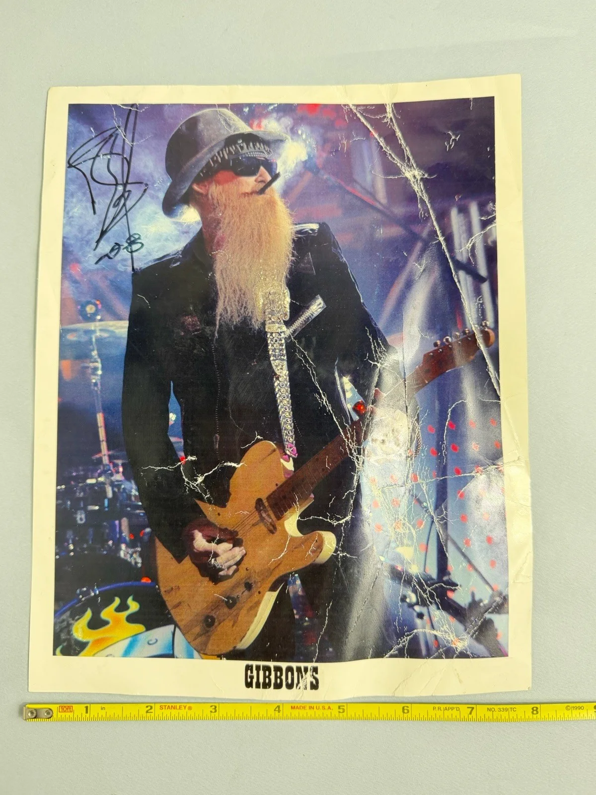 Billy Gibbons ZZ Top Signed 8 X 11.5 Photo Autographed Blues Rock READ PLEASE, image 3