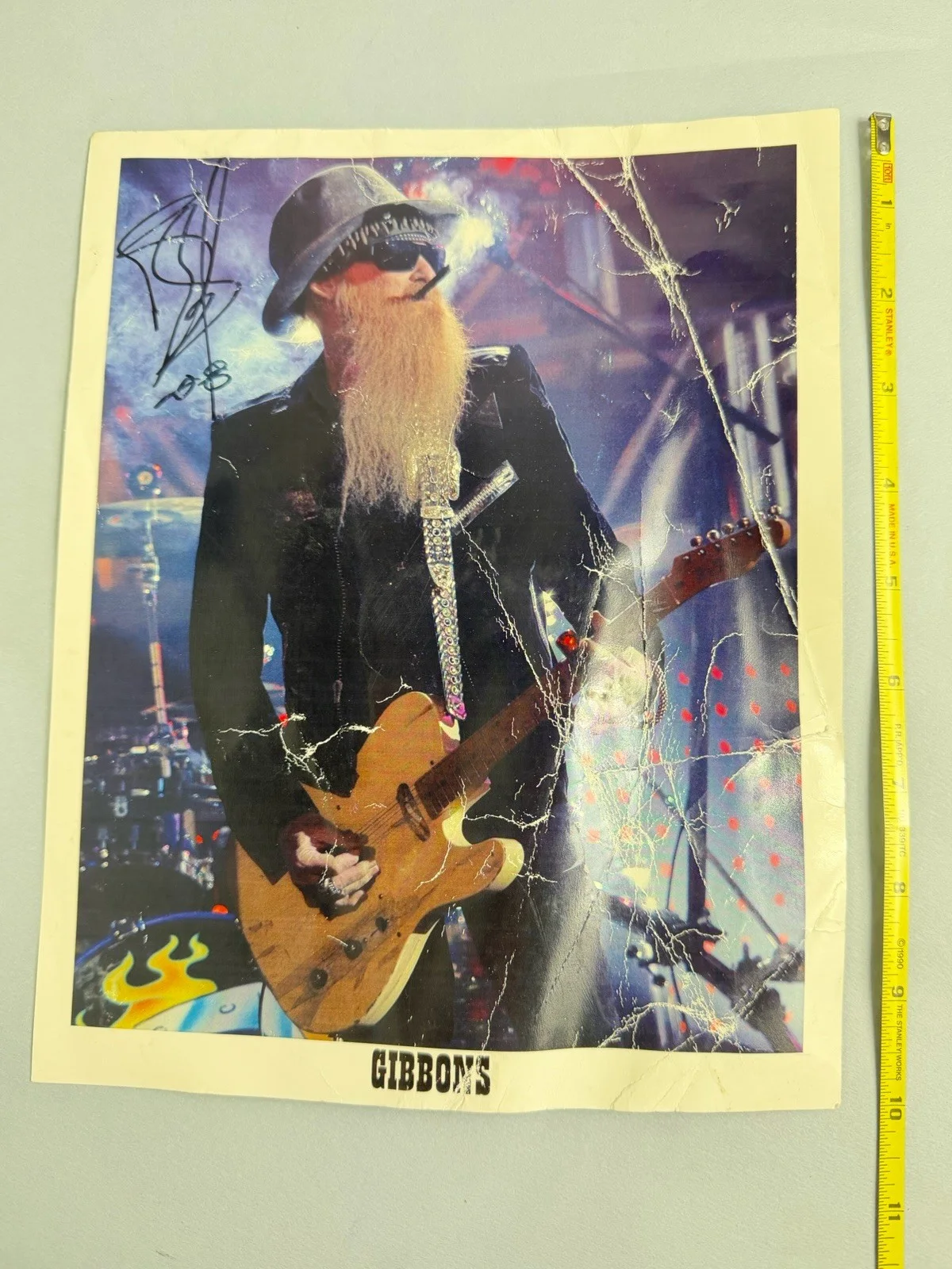 Billy Gibbons ZZ Top Signed 8 X 11.5 Photo Autographed Blues Rock READ PLEASE, image 4