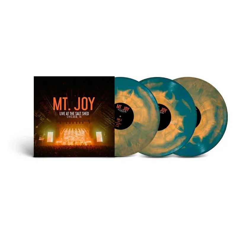 Mt Joy Live At Salt Shed Tangerine Aqua 3LP SiGNED COVER vinyl, изображение 2