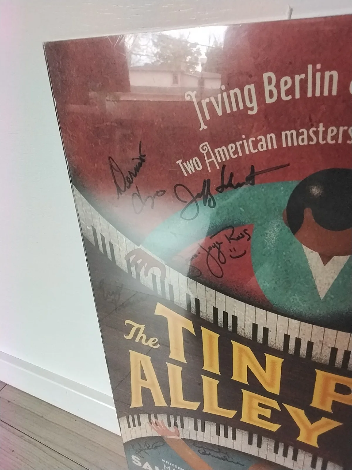 Signed The Tin Pan Alley Rag 2009 Window Card Poster Roundabout Theatre Off-Bway, изображение 2