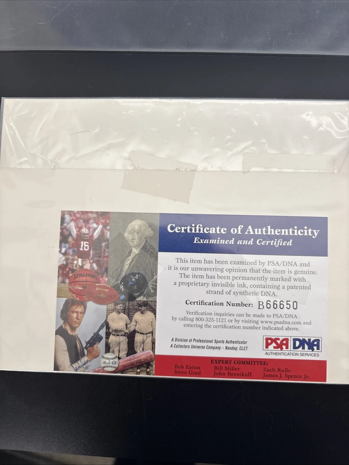 Signed Card Robert Stack, PSa, image 2