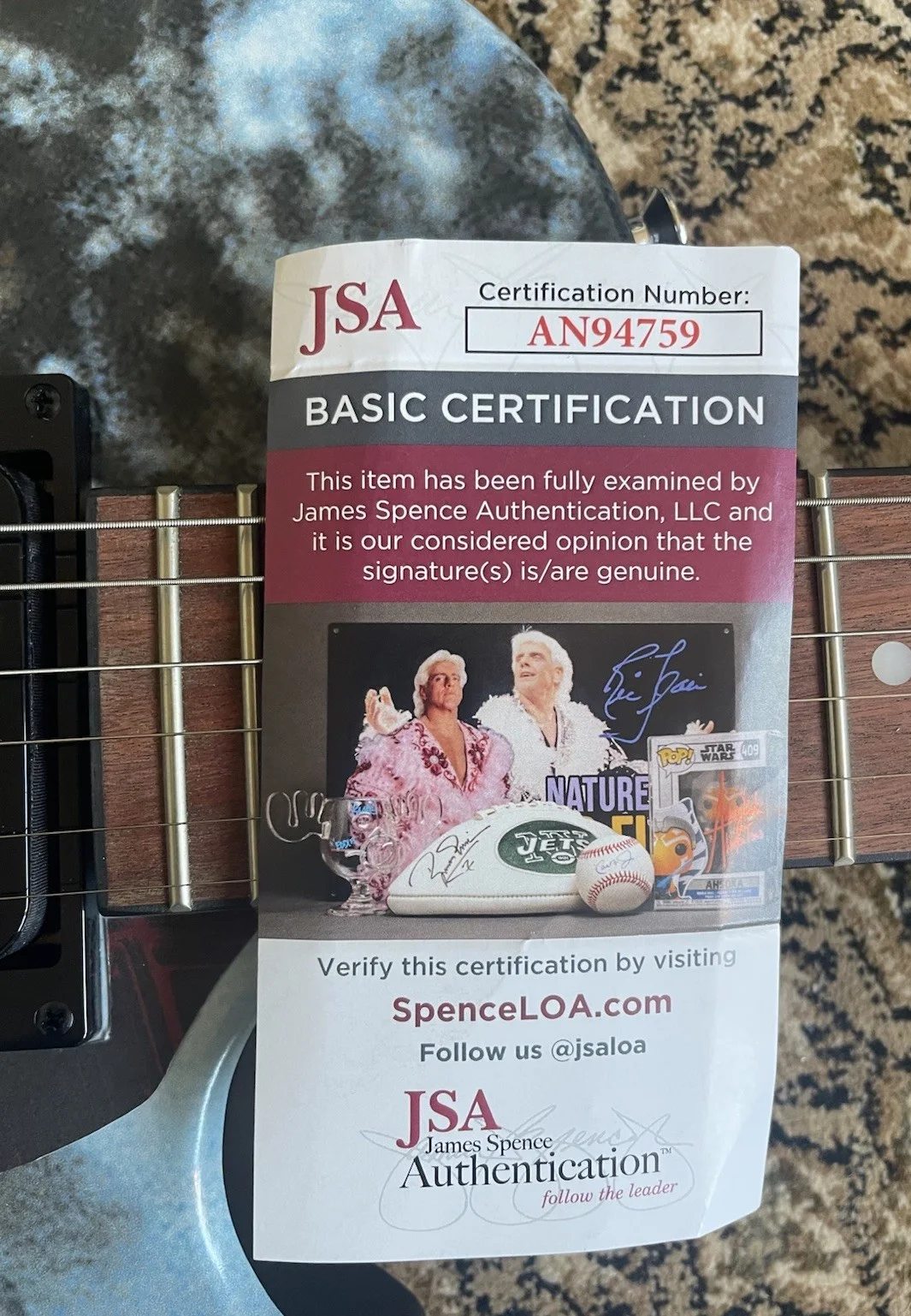Elvira Cassandra Peterson Signed Custom Epiphone Guitar JSA COA, image 4