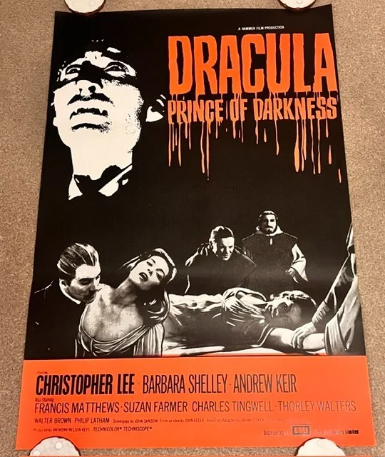 Dracula Prince Of Darkness ORIG EMI 1966 Promo Film Poster +COA Christopher Lee, изображение 2
