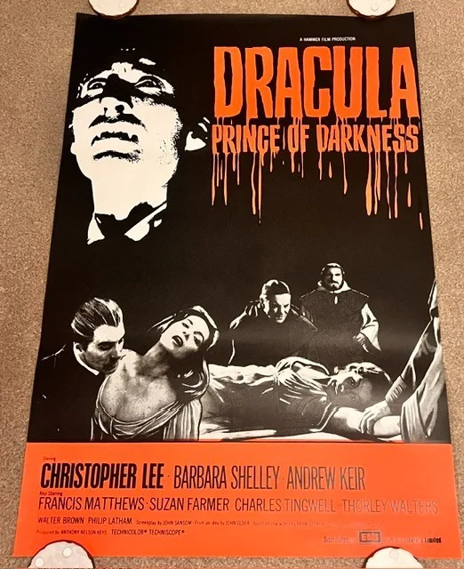 Dracula Prince Of Darkness ORIG EMI 1966 Promo Film Poster +COA Christopher Lee, изображение 3