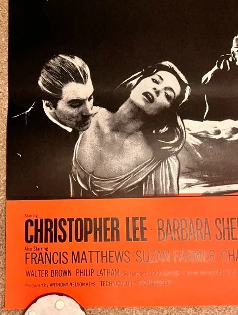 Dracula Prince Of Darkness ORIG EMI 1966 Promo Film Poster +COA Christopher Lee, изображение 4
