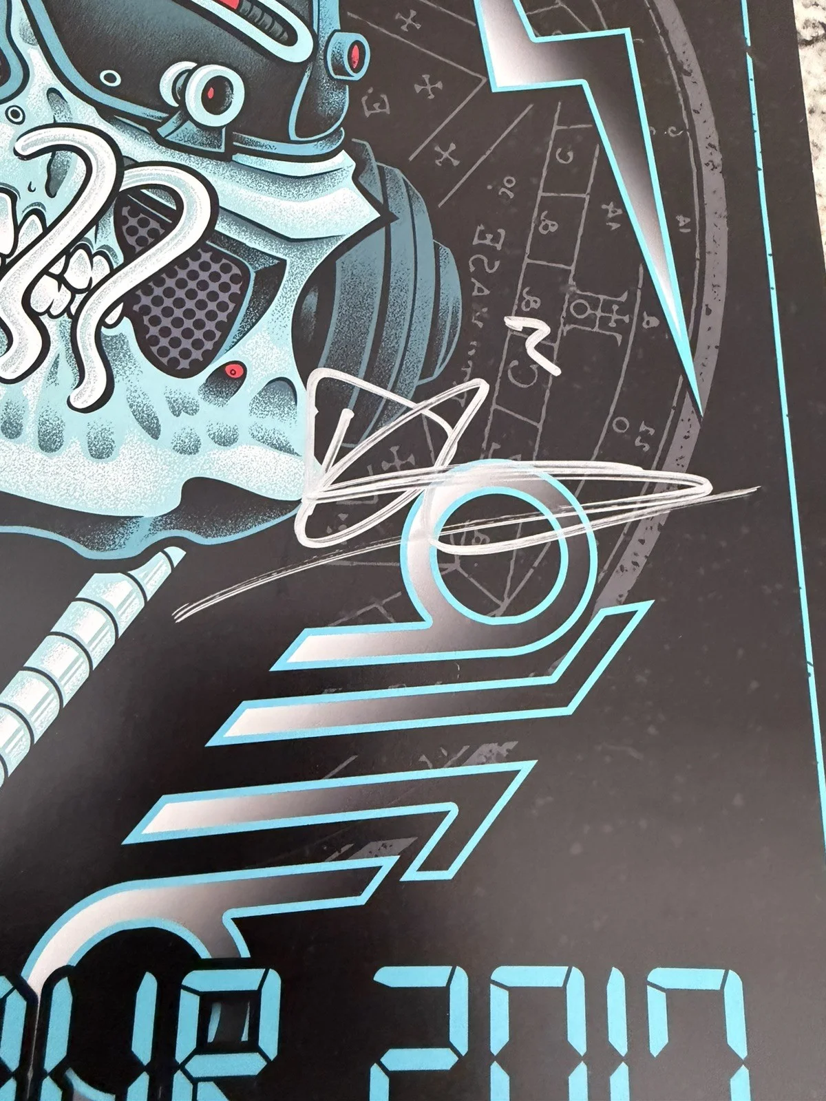 Megadeth Full Band Signed Autograph 2017 Tour Poster Dave Mustaine + 3, изображение 5