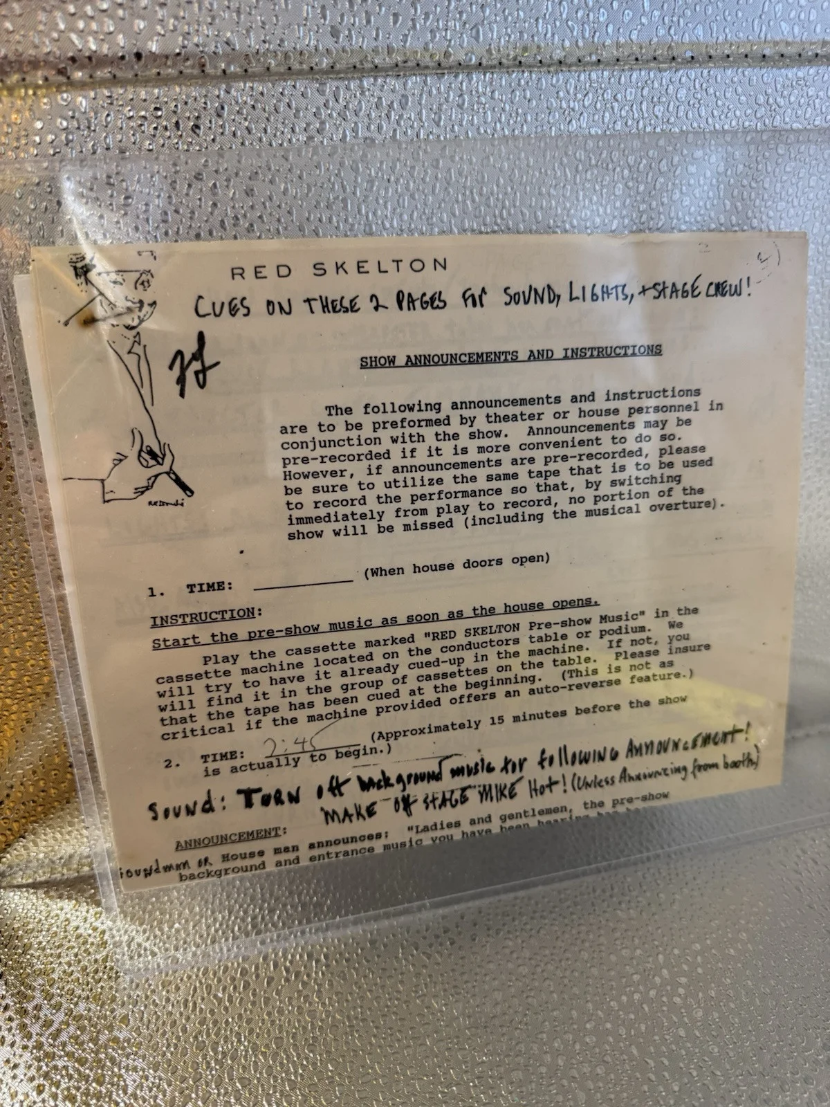 Red Skelton — RED SKELTON signed Autographed Document In 8x10 Sleeve, image 2