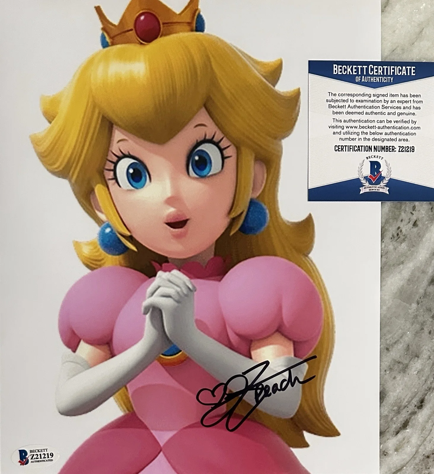 Jen Taylor — JEN TAYLOR Signed Autographed 8x10 Photo..PRINCESS PEACH from MARIO..BAS Beckett