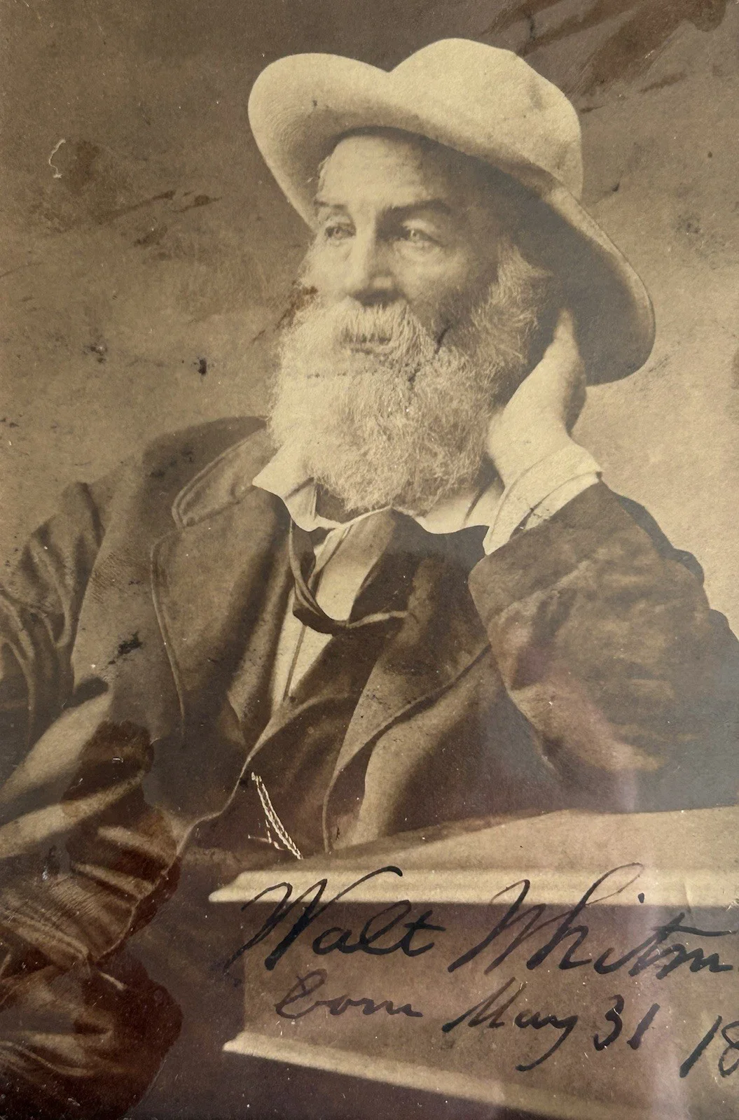 Walt Whitman — Walt Whitman Signed Photo - 1872, изображение 2