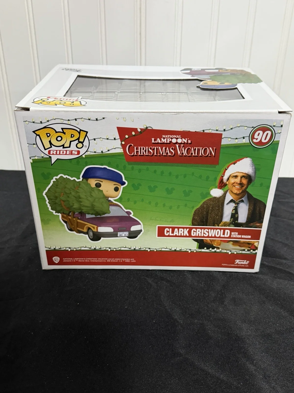 Chevy Chase — Chevy Chase Signed Clark Griswold Funko Pop #90 Christmas Vacation Beckett RARE, изображение 3