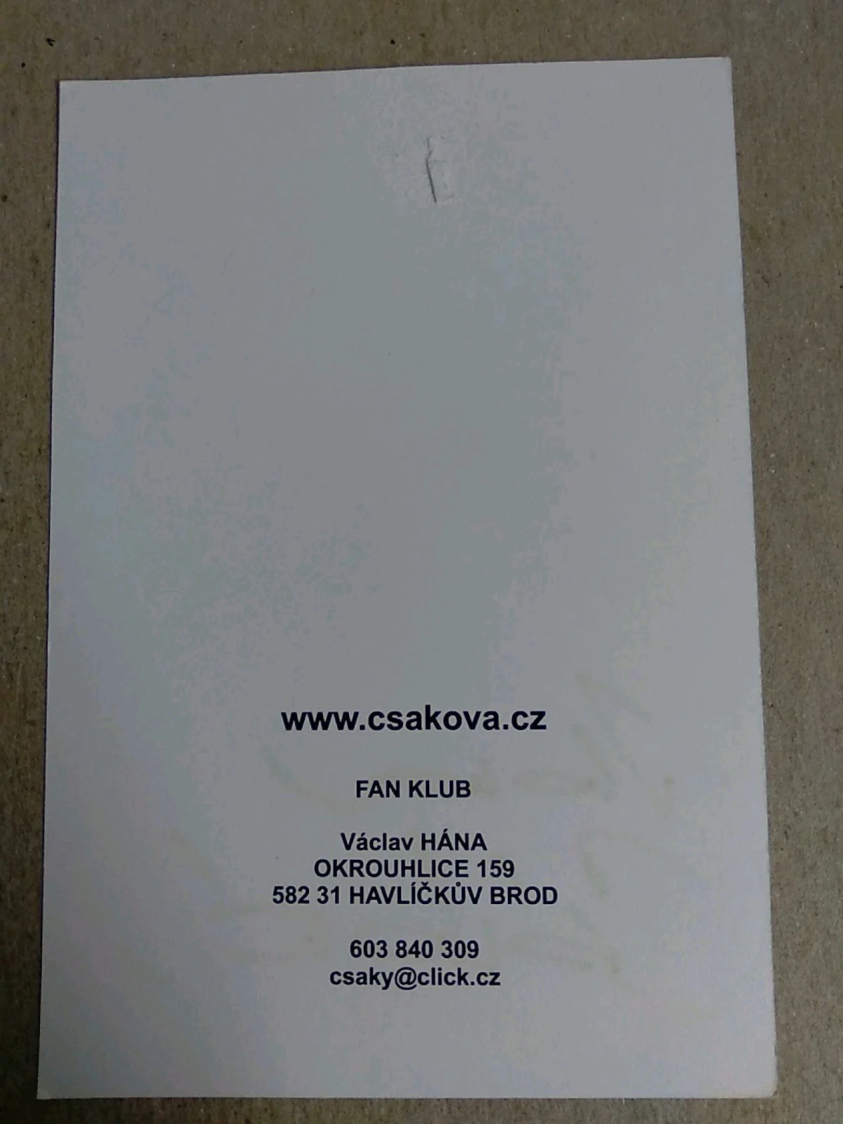 Ilona Csakova Czech Singer Autographed 5x3.5 Flyer Signed, image 3
