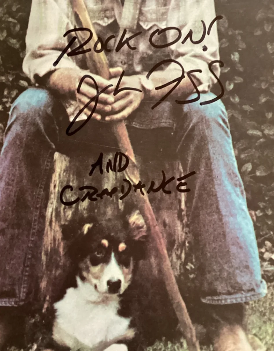 JOHN FOGERTY AUTOGRAPHED HIS SELF TITLED "ROCKIN ALL OVER The WORLD" 1975 RECORD, image 2