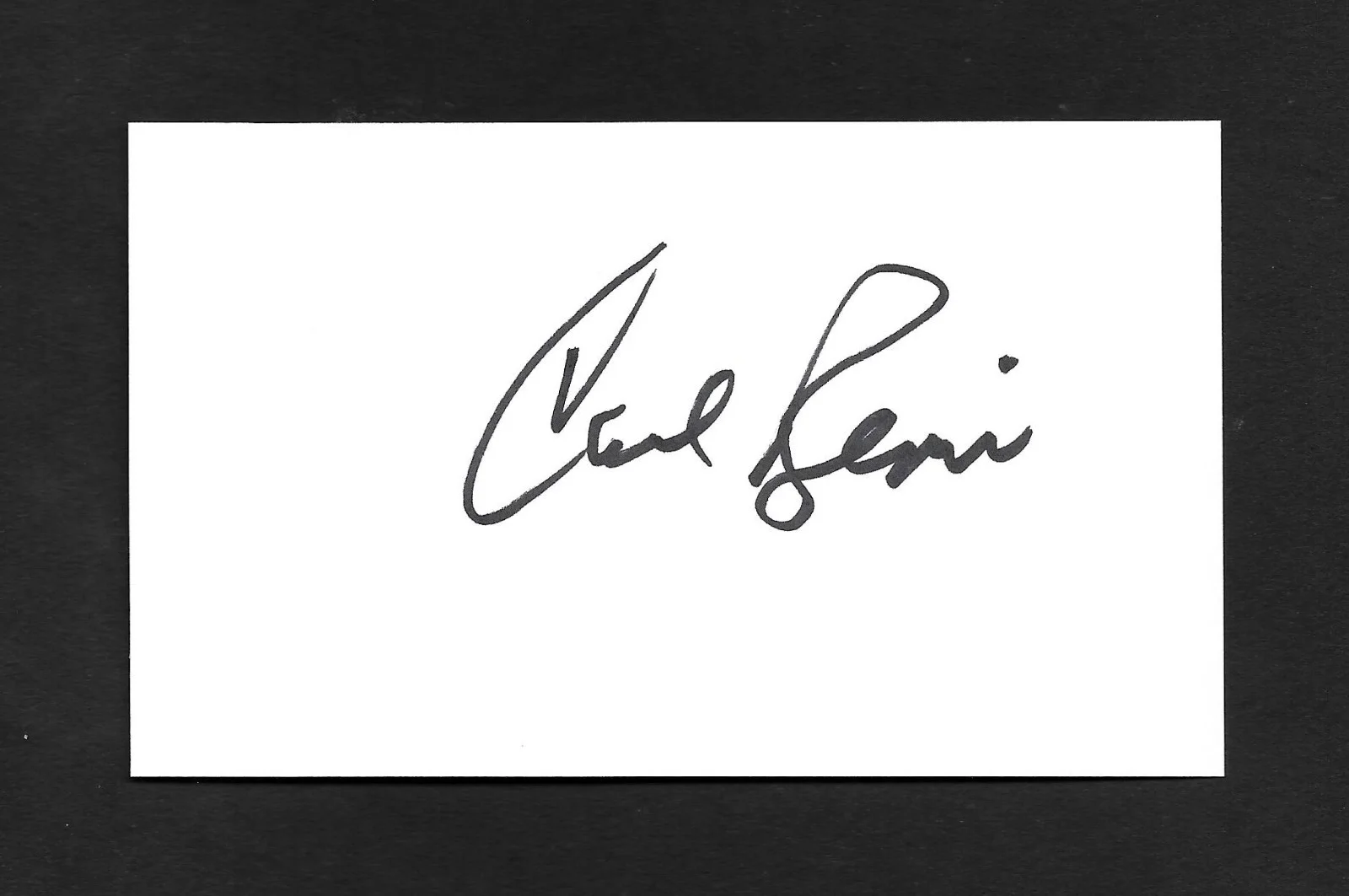 Carl Reiner — Carl Reiner Signed 3x5 Index Card Dick Van Dyke Show Deceased Guaranteed Auto
