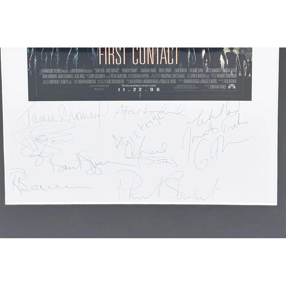 Star Trek: First Contact Cast-Signed Framed Poster, image 2