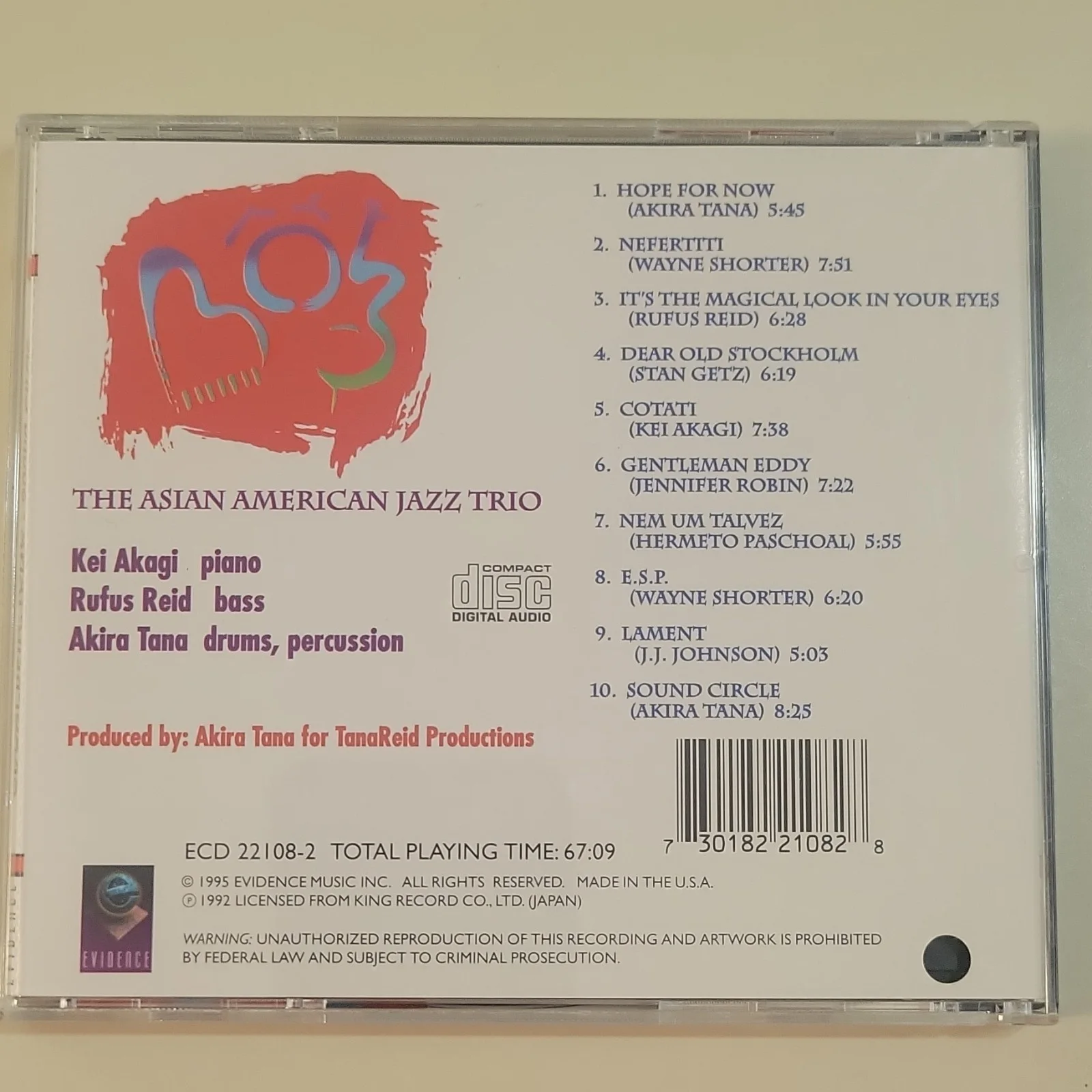 Asian American Jazz Trio Signed CD Sound Circle with Booklet autographed, image 4