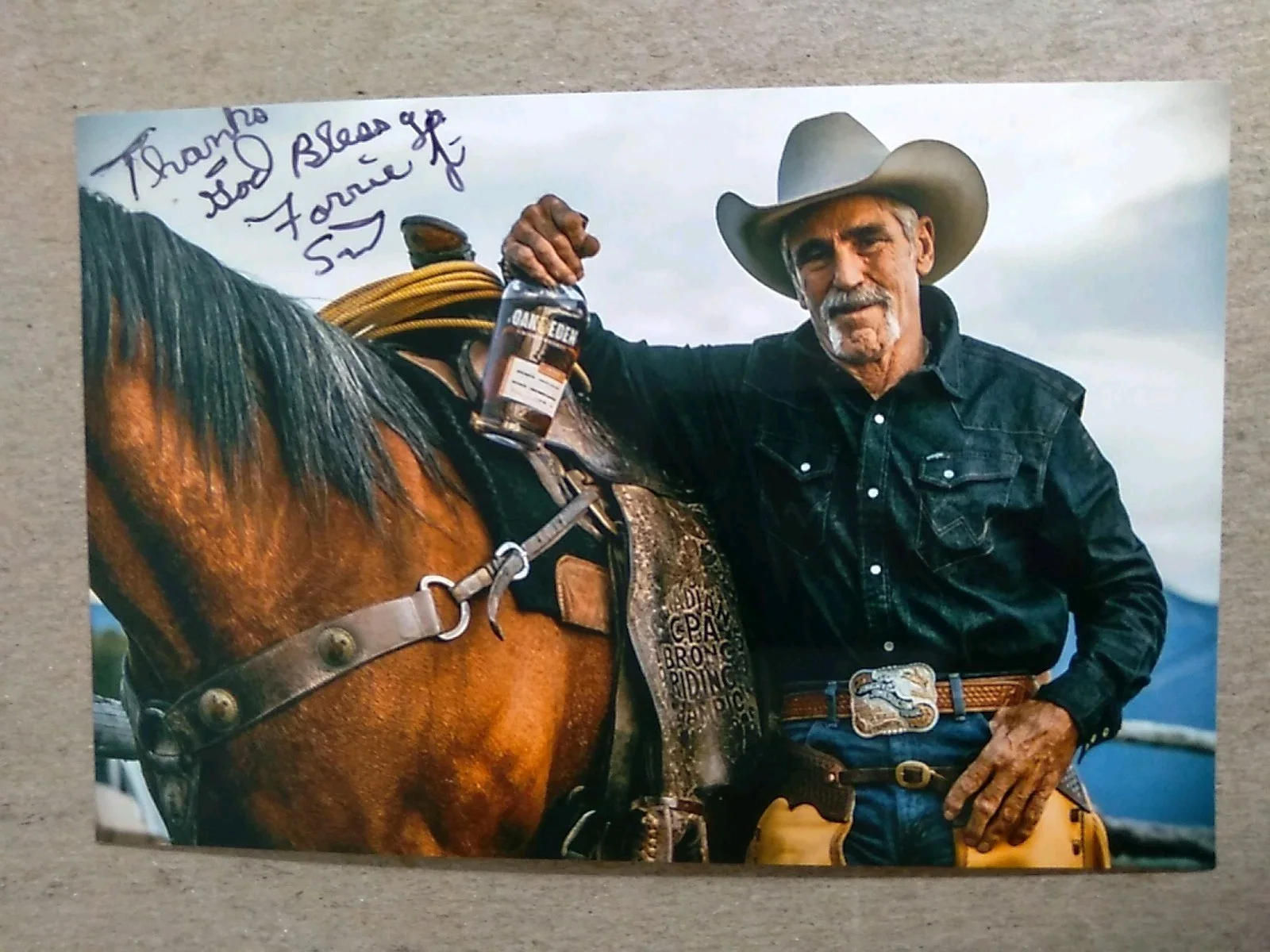 Forrie J. Smith American Actor Stuntman Cowboy Autographed 6x4 Photo Signed, изображение 2
