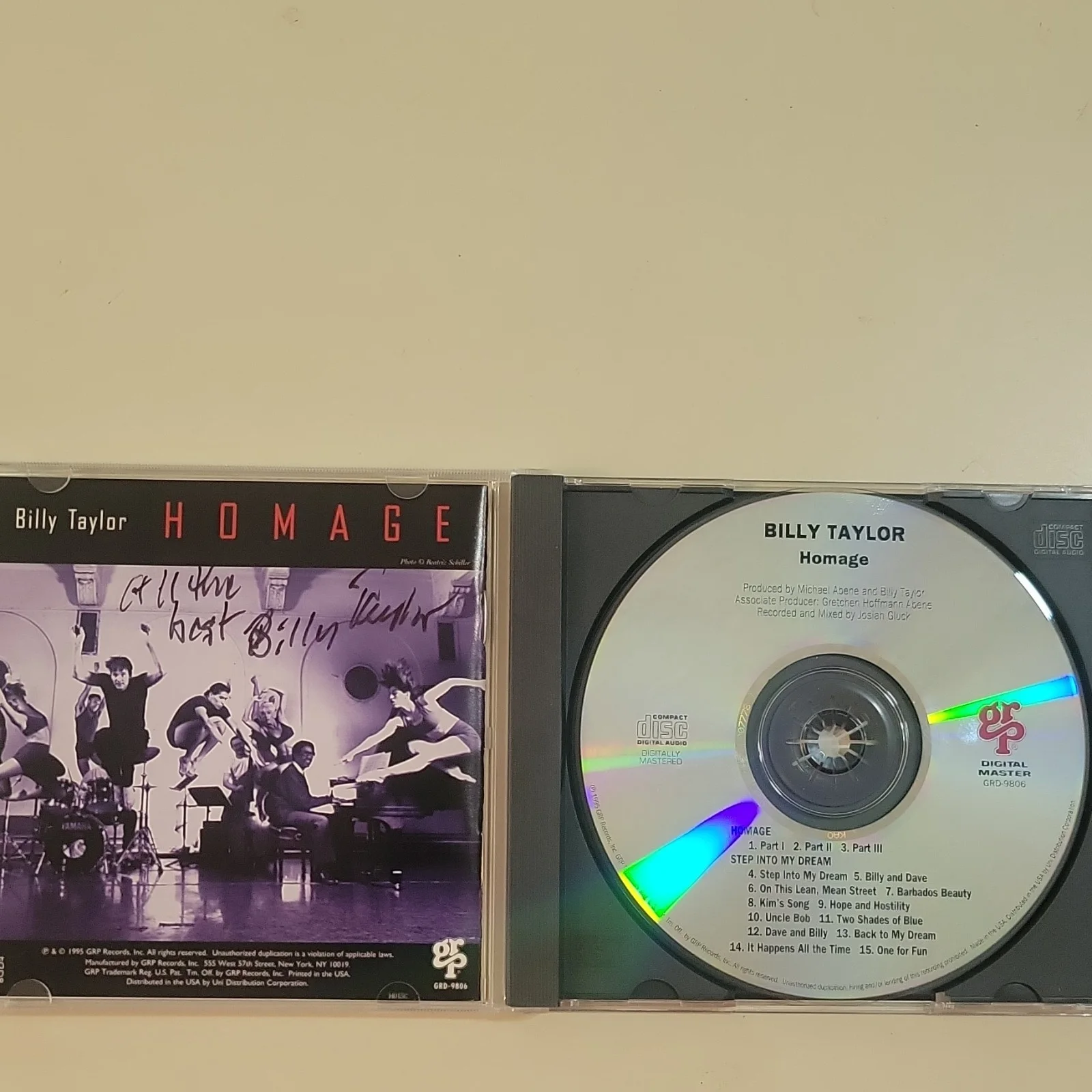 Billy Taylor Signed CD Homage with Booklet autographed, image 3