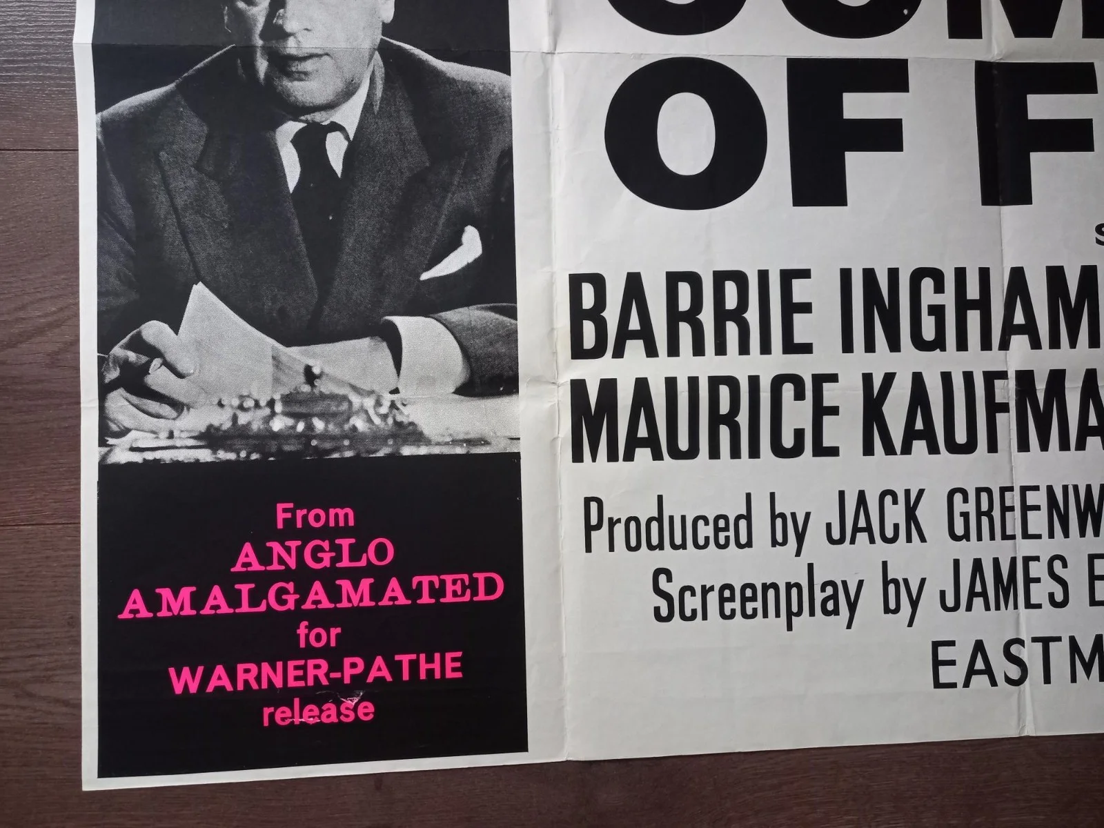 COMPANY OF FOOLS 1966 BRITISH QUAD POSTER BARRIE INGHAM MAURICE KAUFMANN, изображение 2