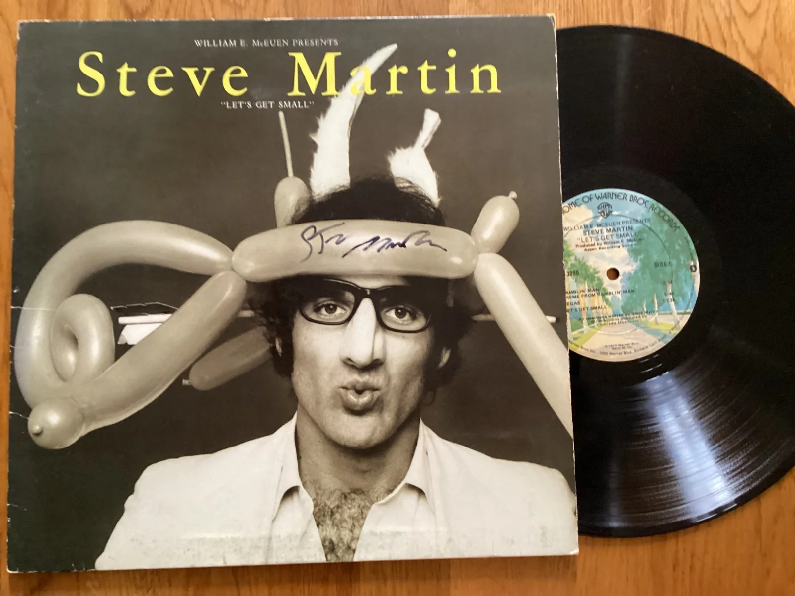 The WILD And CRAZY GUY — STEVE MARTIN AUTOGRAPHED "LET'S GET SMALL" 1977 IN PERSON SIGNED RECORD ALBUM