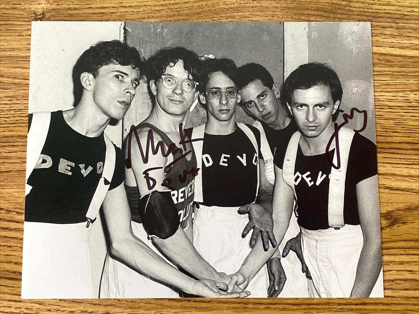 Gerald Casale, Mark Mothersbaugh — Mark Mothersbaugh & Gerald Casale Autographed 8x10 Photo DEVO Band