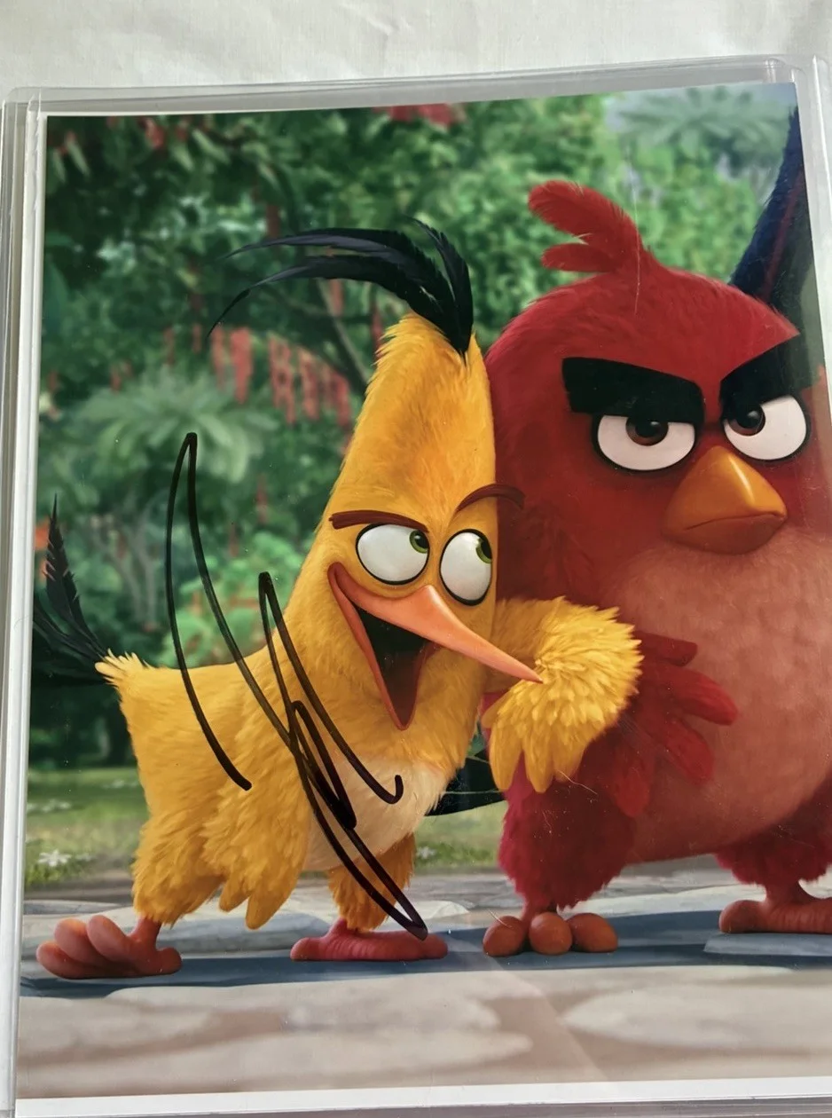 Josh Gad, JD Bardwell, Bob Jones — Angry Birds Signed 8x10 Original Photo Josh Gad , COA