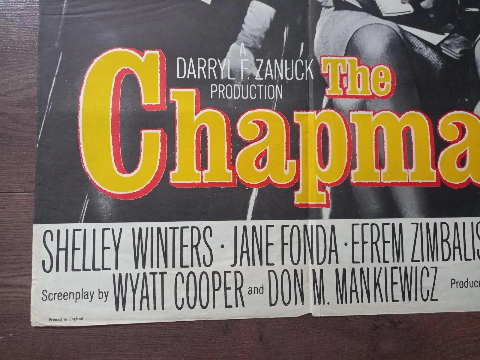THE CHAPMAN REPORT 1962 BRITISH QUAD POSTER SHELLEY WINTERS JANE FONDA, изображение 2
