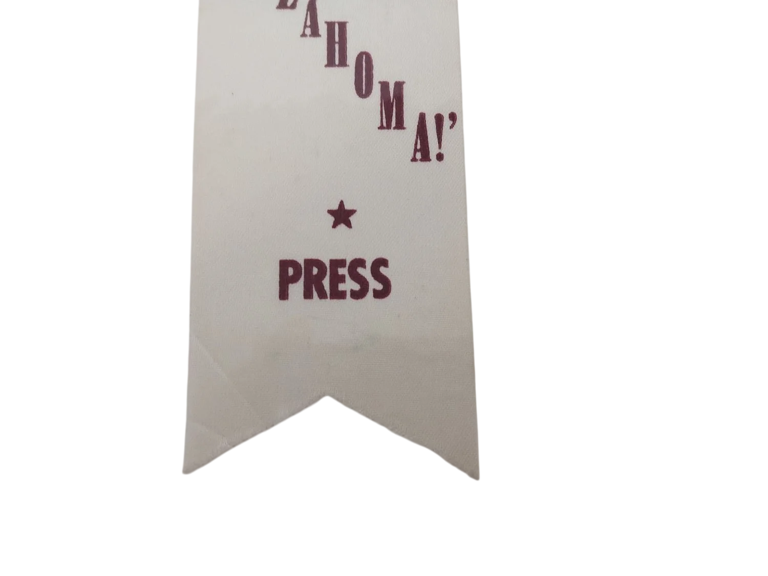 Vintage Oklahoma! Hollywood Premiere Press Pass Ribbon (013), image 4