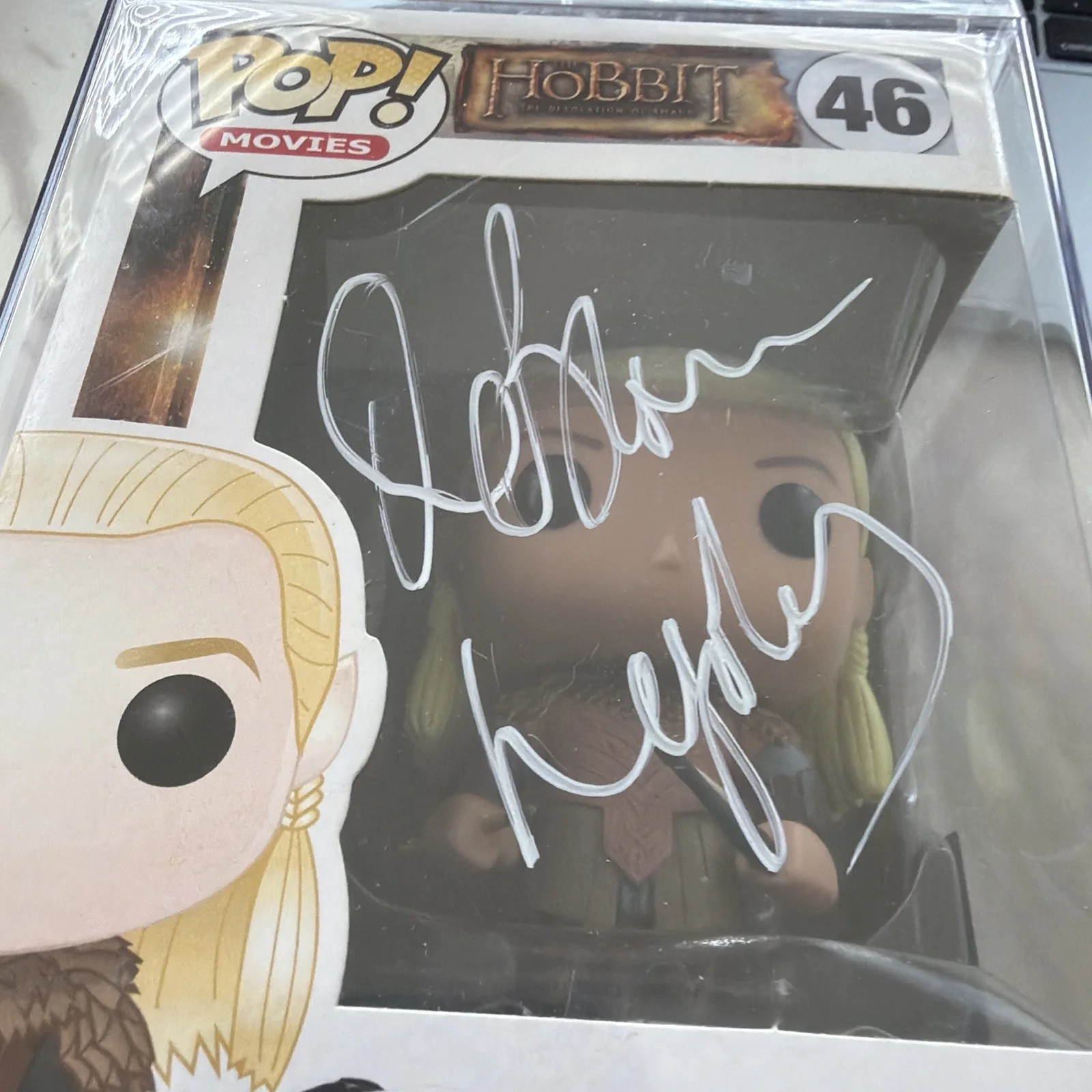 Orlando Bloom — Orlando Bloom Signed Legolas Greenleaf Hobbit Funko w/CN #46- OFFICAL PIX COA, изображение 2