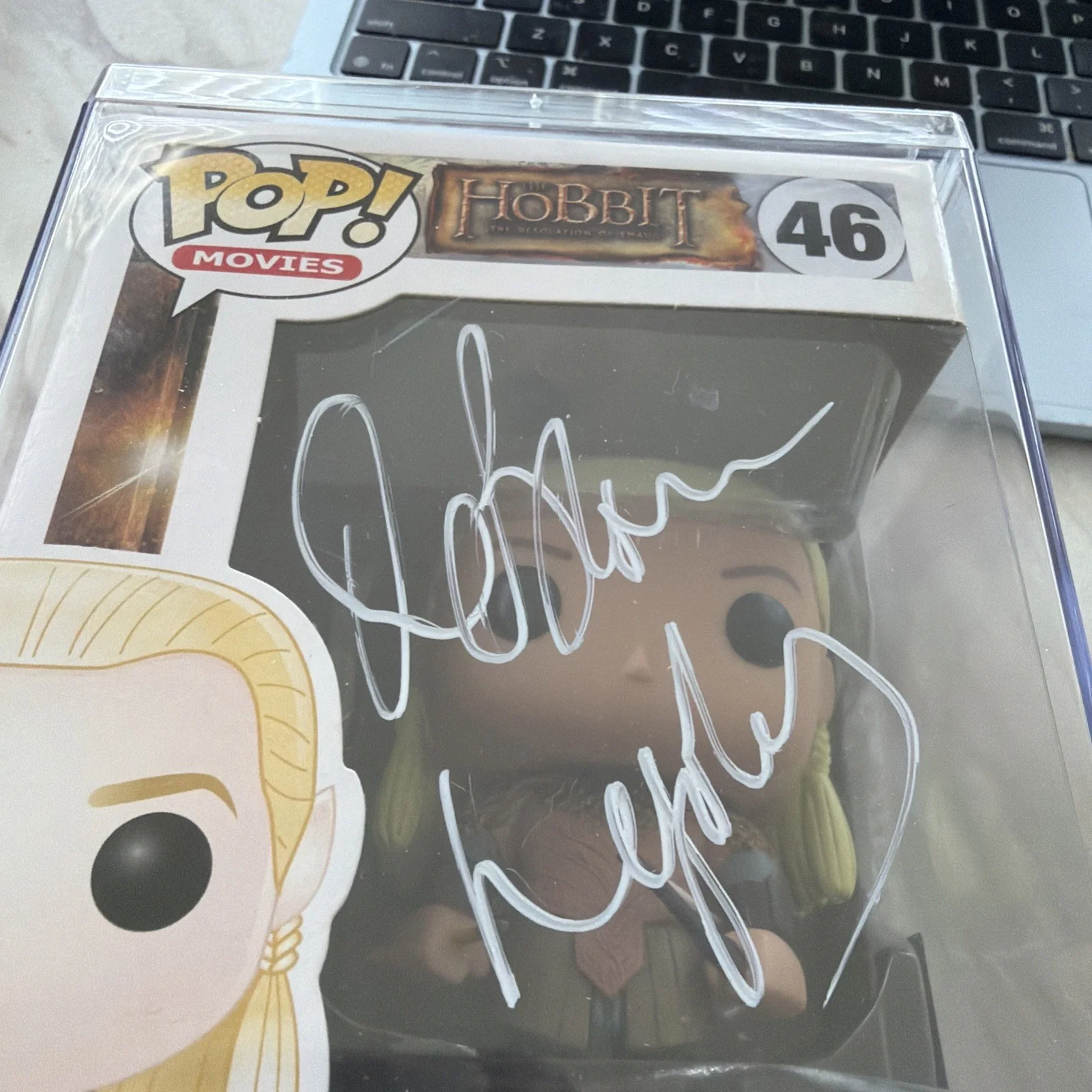 Orlando Bloom — Orlando Bloom Signed Legolas Greenleaf Hobbit Funko w/CN #46- OFFICAL PIX COA, изображение 5