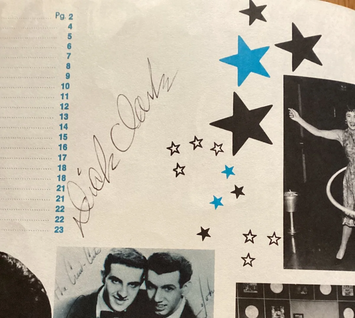 DICK CLARK AUTOGRAPHED "20 YEARS OF ROCK N" ROLL" 1973 TWENTY FOUR PAGE BROCHURE, image 3
