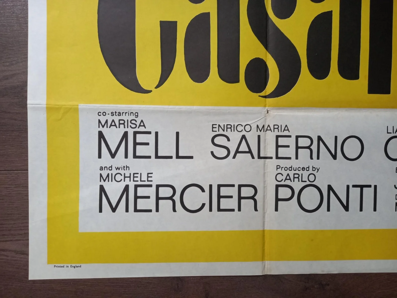 CASANOVA '70 1965 BRITISH QUAD POSTER MARCELLO MASTROIANNI VIRNA LISI, image 2